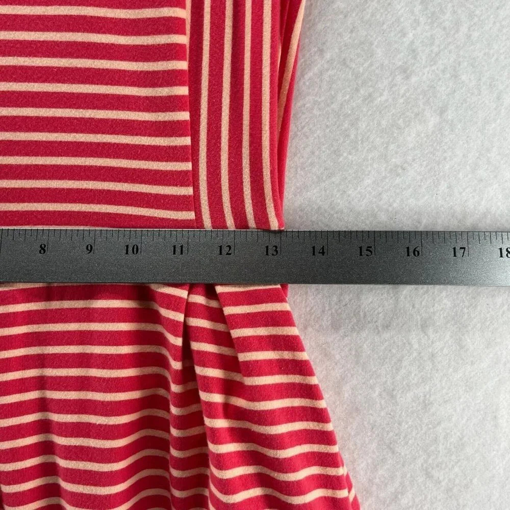 Levi's Dress Size XS A-Line Mini Striped Scoop Neck Short Sleeve Cotton Orange - Picture 12 of 13